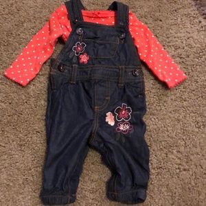 Baby Girl Denim Jumper & Shirt